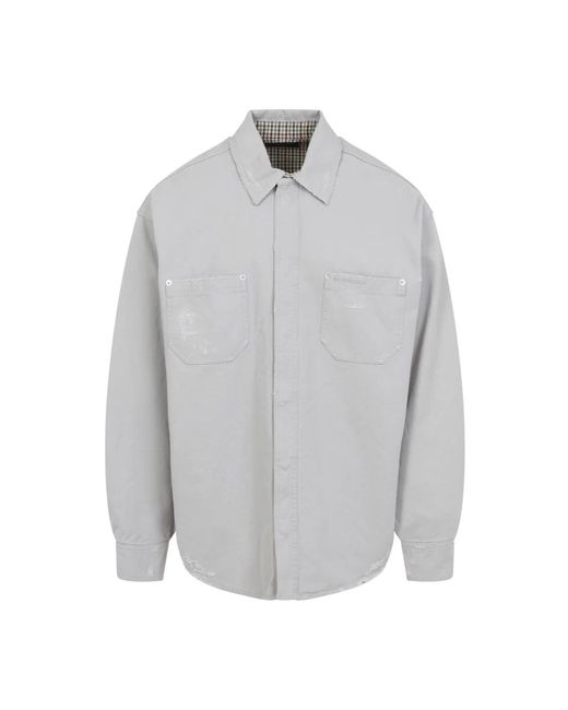 Balenciaga Graues Hemd Aw25 Stilvoll Bequem in Gray für Herren