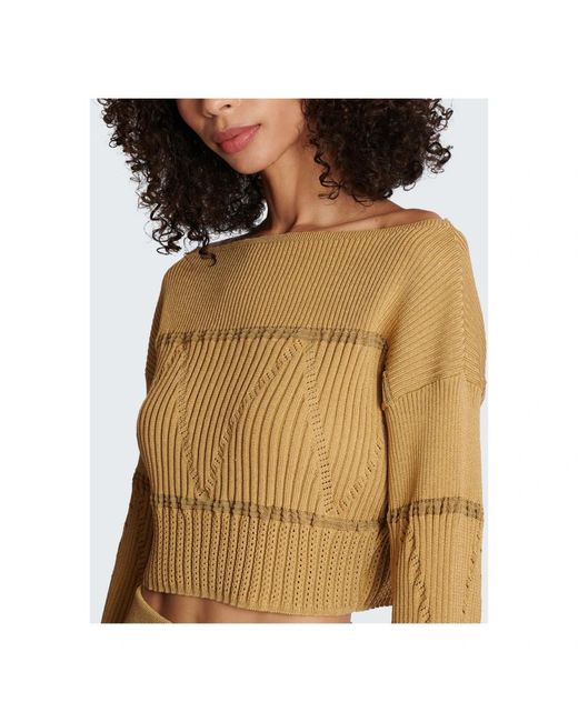 Balmain Natural Boot-ausschnitt strickpullover