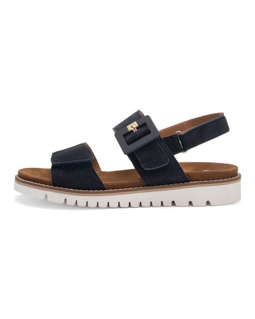 Ara Blue Flat Sandals