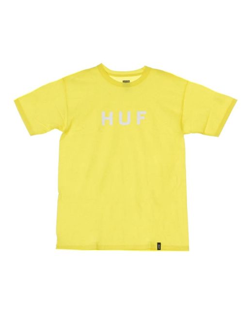 Huf Logo Tee in het Yellow voor heren