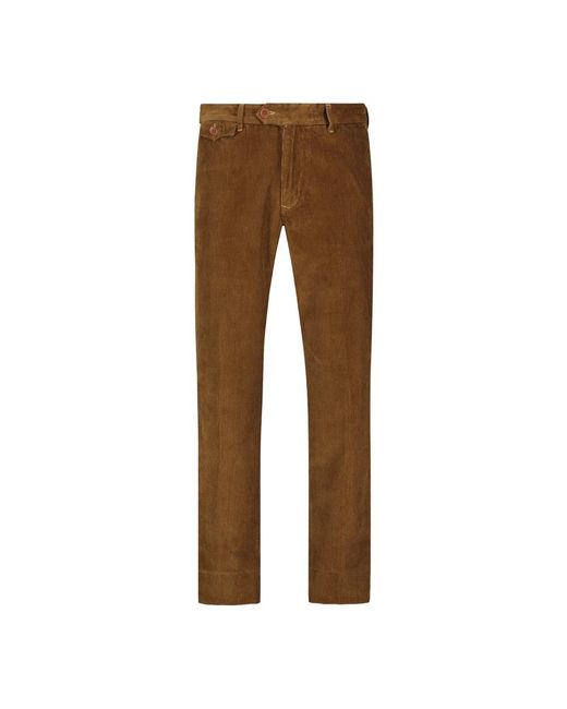 Trousers > slim-fit trousers Tela Genova pour homme en coloris Brown