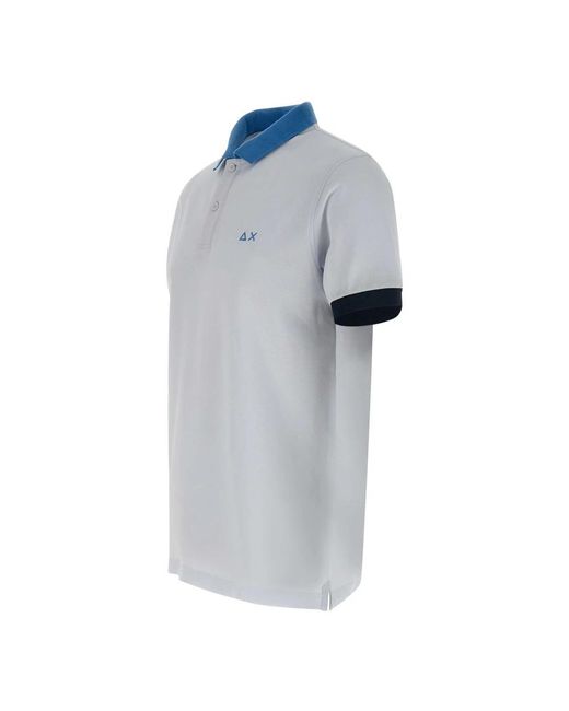 Sun 68 Tops ,Wit ,Katoen 3-Color-Way Polo in het Blue voor heren