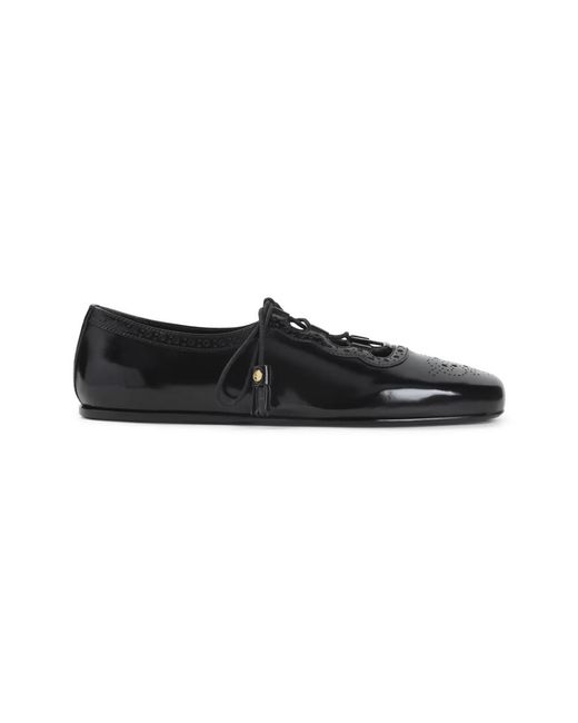 Church's Black Leather Ballet Flats