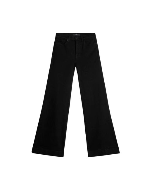 7 For All Mankind Black Flared Jeans