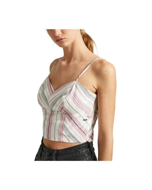 Pepe Jeans Black Sleeveless Tops