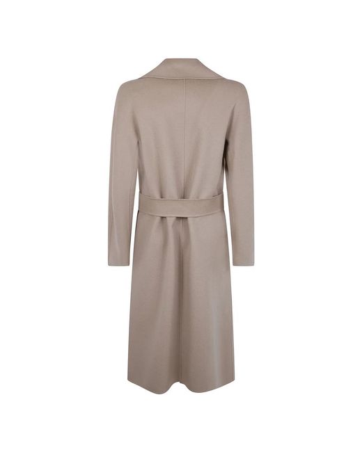 Max Mara Brown Langer Mantel Aus Wolle, Kaschmir Und Seide