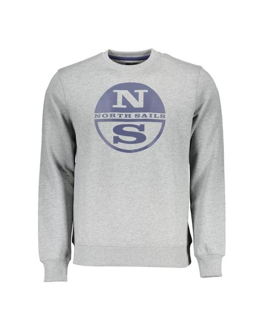North Sails Gray Round-Neck Knitwear for men