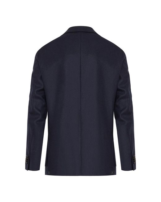 Corneliani Wollkaschmirjacke 2 Knöpfe Taschen in Blue für Herren