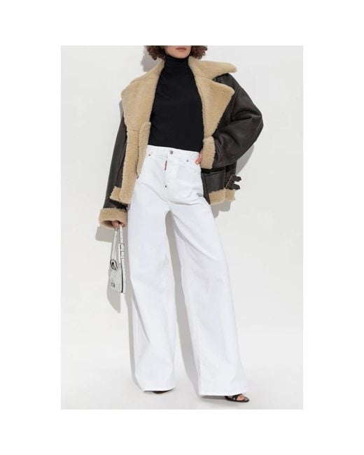 Wide Jeans DSquared² de color White