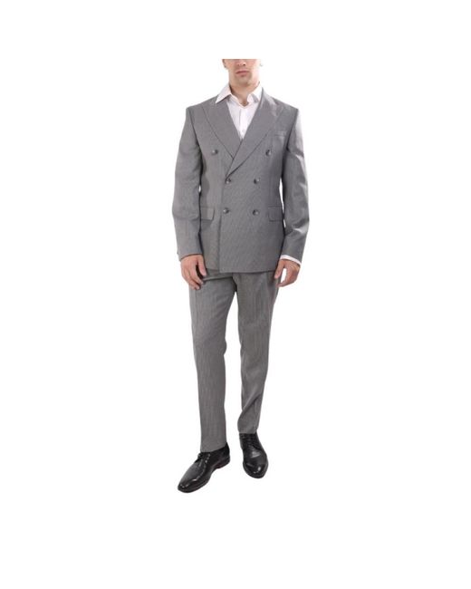 HUGO Gray Double Breasted Suits for men