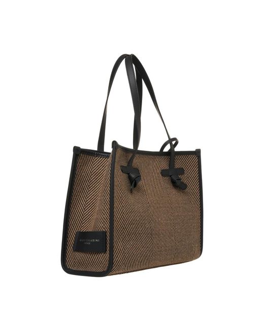 Gianni Chiarini Brown Shopper Tasche Elegant Herringbone