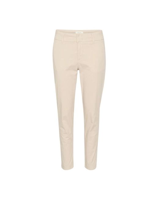 Part Two Broeken ,Katoen Franse Eik Casual Fit Broek in het Natural