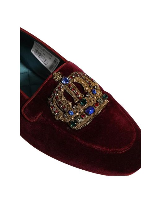 Dolce & Gabbana Red Loafers for men
