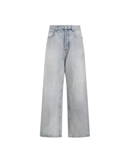 Balenciaga Gray Wide Jeans for men