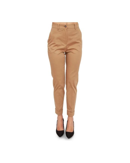 Nenette Natural Slim-Fit Trousers