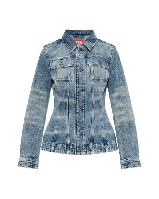 DIESEL Jassen ,Blauw ,Denim Denim Jas De-Katerin-Fsh in het Blue