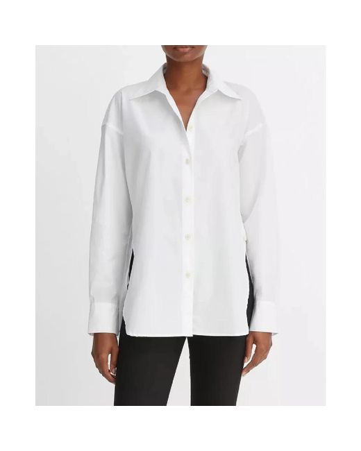 Vince Convertible Button-Down Shirt in het White