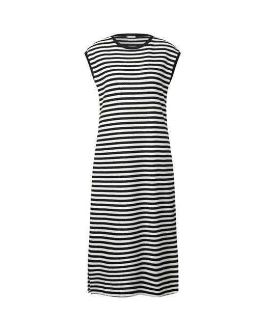 Street One Gestreepte Midi Jurk in het Black