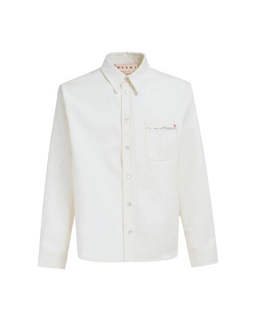 Marni White Casual Shirts for men