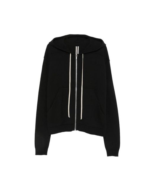 Rick Owens Zip-Through Sweater in het Black voor heren