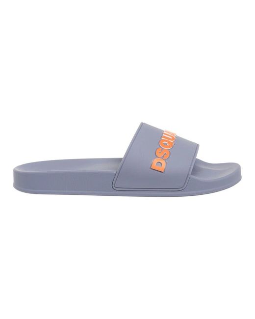 DSquared² Einfache Slides Sandalen in Blue für Herren
