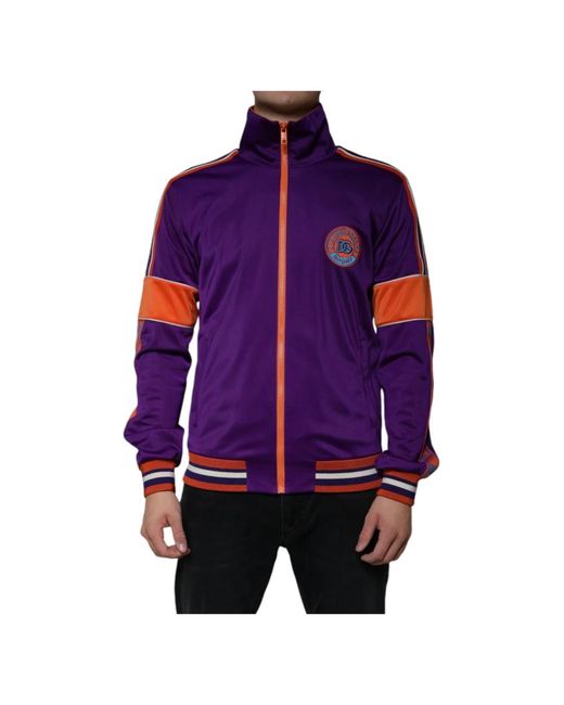 Dolce & Gabbana Purple Zip-Throughs for men