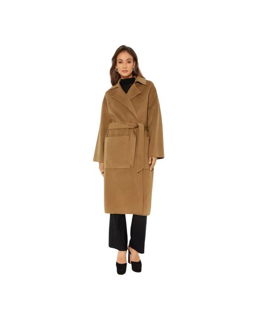 Nanushka Belted Coats in het Brown