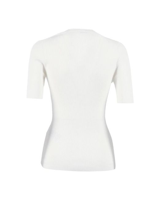 P.A.R.O.S.H. White Round-Neck Knitwear