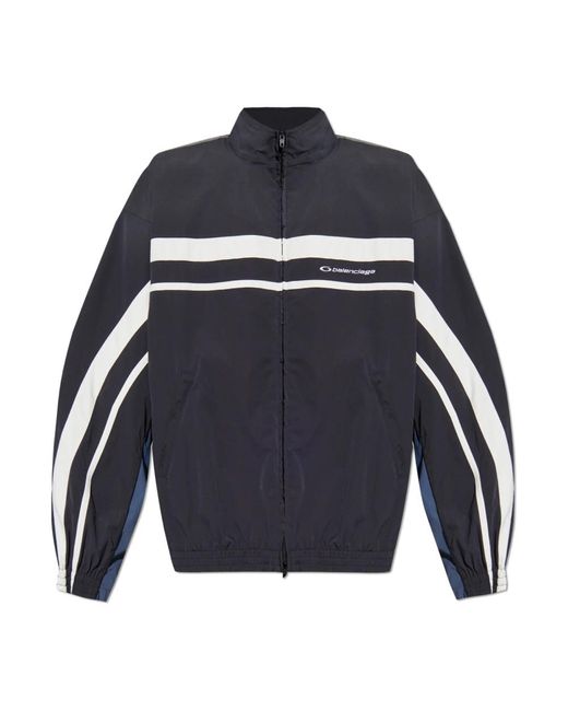 Balenciaga Jassen ,Blauw ,Leer Jas Met Een Vintage Effect in het Blue voor heren
