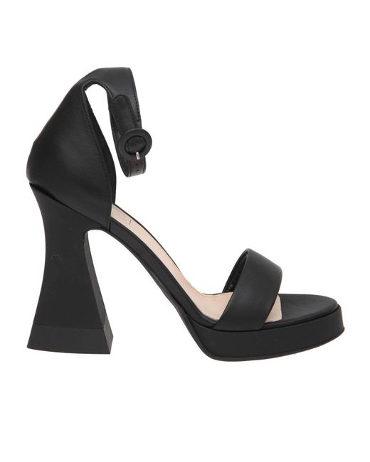 Agl Attilio Giusti Leombruni Black High Heel Sandals