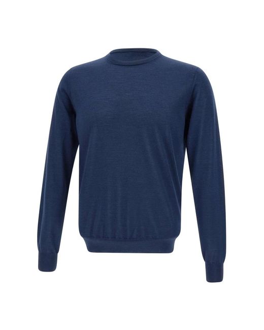 FILIPPO DE LAURENTIIS Blue Cashmere Knitwear for men