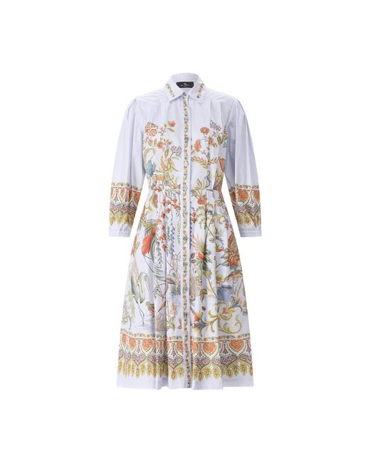 Etro Blue Shirt Dresses