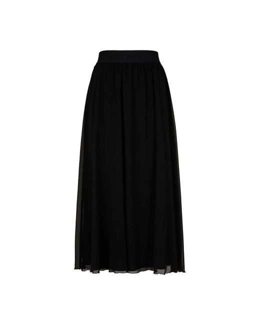 Joop! Black Schwarzer Chiffonrock Mit Elastischem Bund