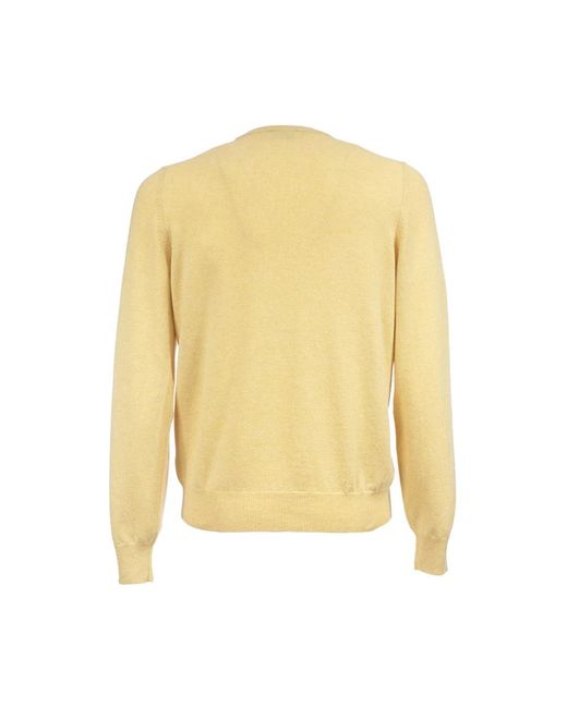 Gran Sasso Yellow Round-Neck Knitwear for men