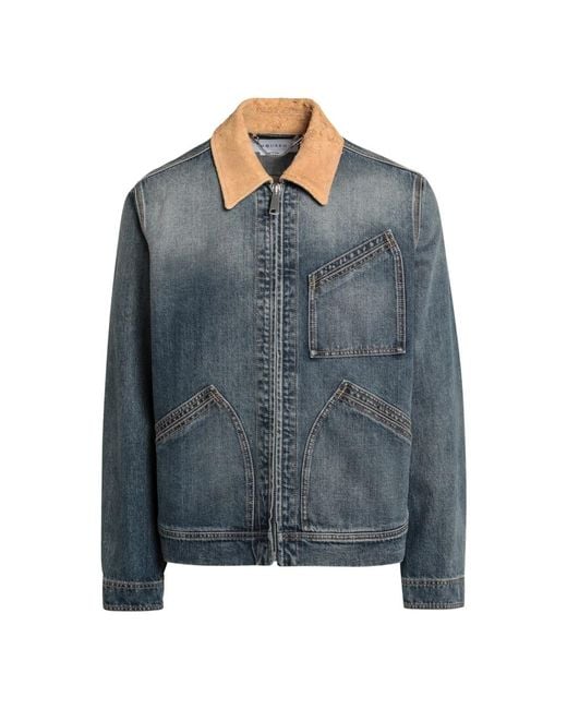 McQueen Gray Denim Jackets for men