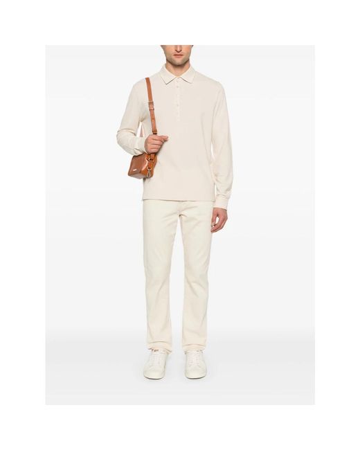 Massimo Alba White Polo Shirts for men