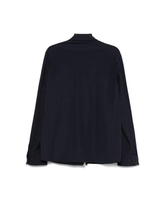 Pmds Blaues Zip-Shirt Mit Taschen in Blue für Herren