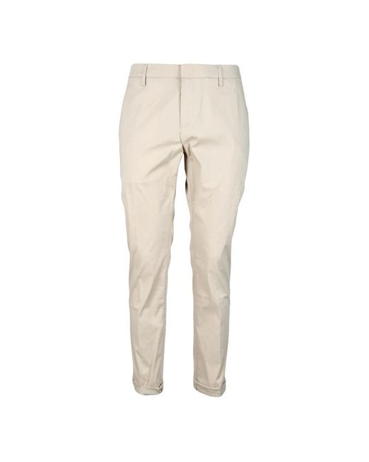 Dondup Slim-Fit Trousers in Natural for Men Lyst UK