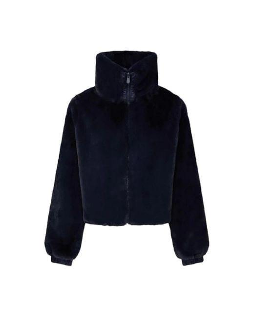 Save The Duck Blue Faux Fur & Shearling Jackets