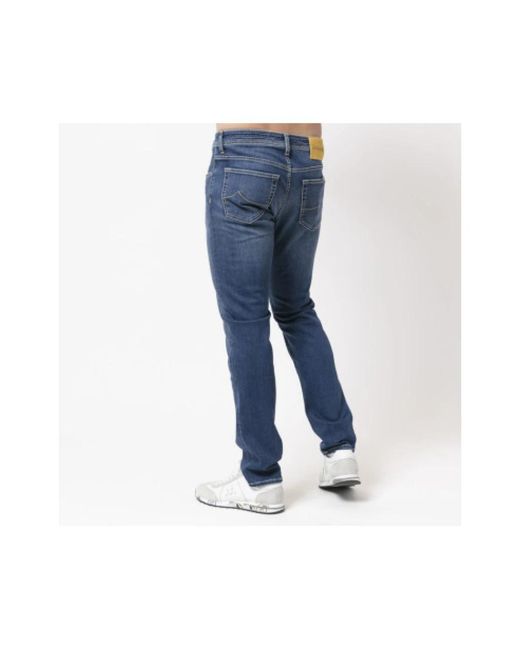 Jacob Cohen Blue Straight Jeans for men