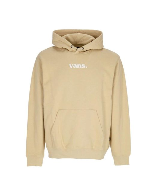 Vans Hoodies & Sweatvesten ,Katoen Ruimvallende Taupe Hoodie Met Logo in het Natural voor heren