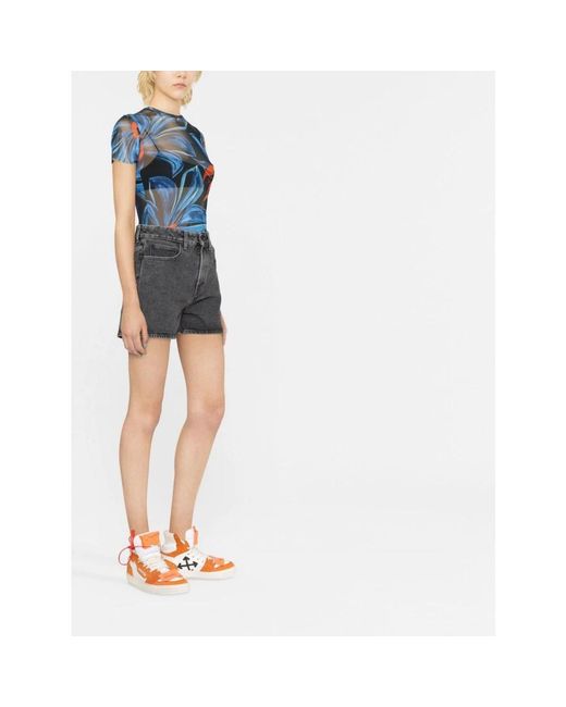 Off-White c/o Virgil Abloh Gray Denim Shorts