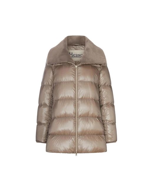 Down Coats Herno en coloris Brown