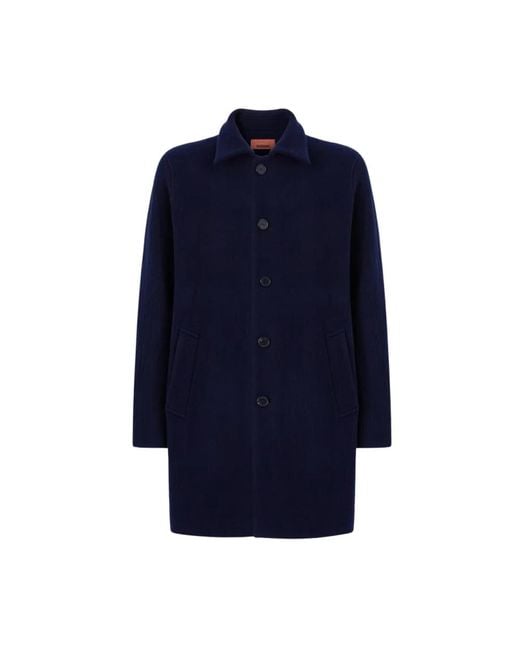 Missoni Blue Single-Breasted Coats for men