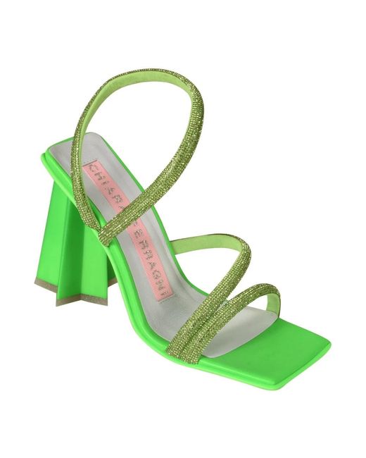Chiara Ferragni Green High Heel Sandals