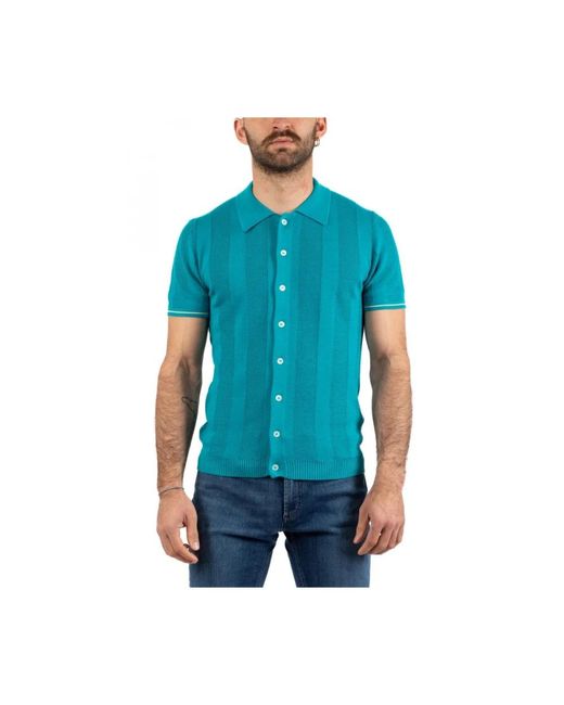 Daniele Fiesoli Blue Short Sleeve Shirts for men