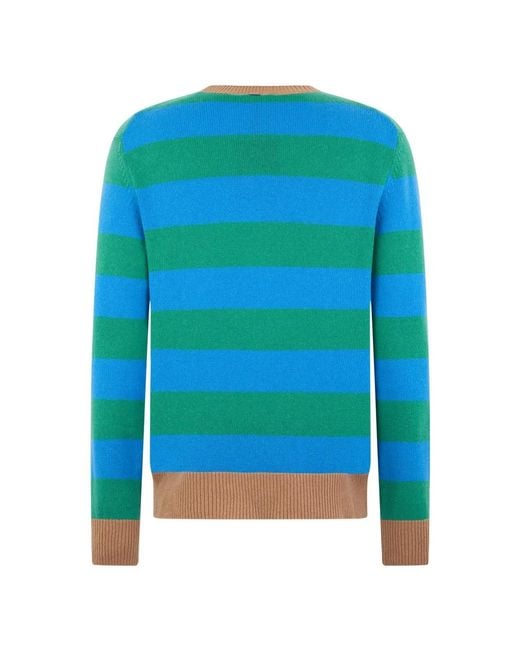 Herno Blue Round-Neck Knitwear for men