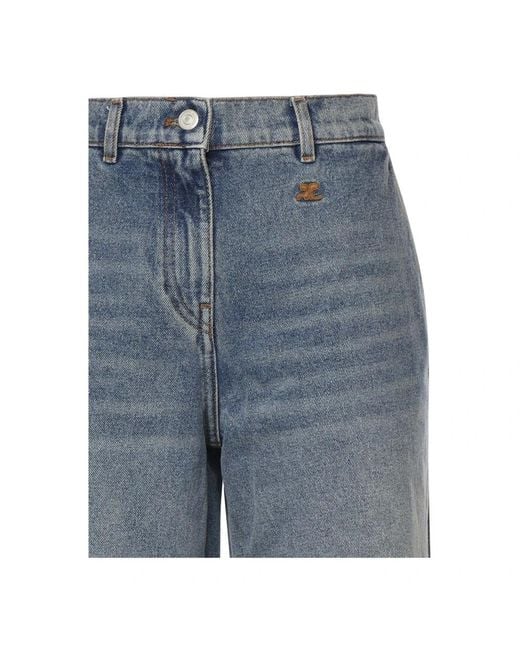 Courreges Blue Wide Jeans