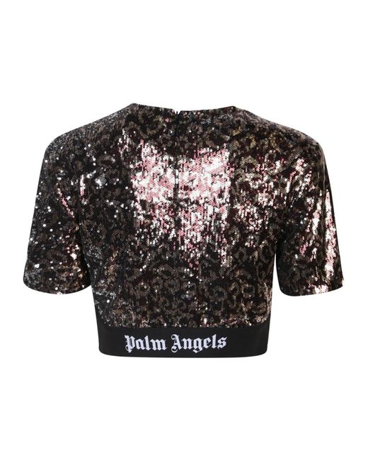 Palm Angels Black T-Shirts