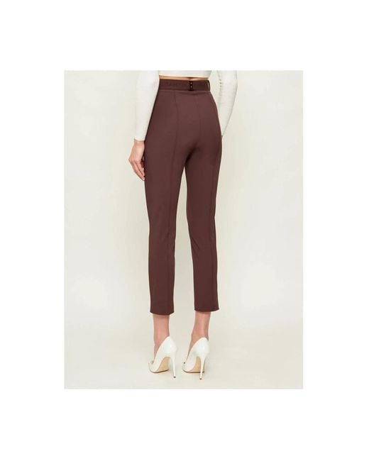 Elisabetta Franchi Red Cropped Trousers